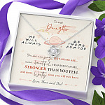To Our Daughter We'll Always Be There for You from Mom and Dad You Are Amazing Love Knot Pendant Necklace
