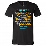 Personalized Happy Mother' Shirt, Black, V-Neck T-Shirt