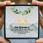 1N.New Beginning ( Message Card Necklace - Tương tự ) Infinity Heart Necklace (Gold) 3