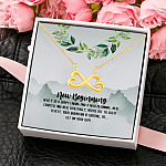 1N.New Beginning ( Message Card Necklace - Tương tự ) Infinity Heart Necklace (Gold) 4