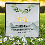 1N.New Beginning ( Message Card Necklace - Tương tự ) Infinity Heart Necklace (Gold) 7