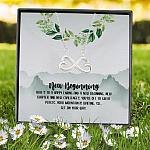1N.New Beginning ( Message Card Necklace - Tương tự ) Infinity Heart Necklace (Silver) 7