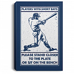 Players With Short Bats Pl, White, 0.75'' Framed Canvas