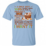 buy yarn t, Light Blue, Unisex T-Shirt