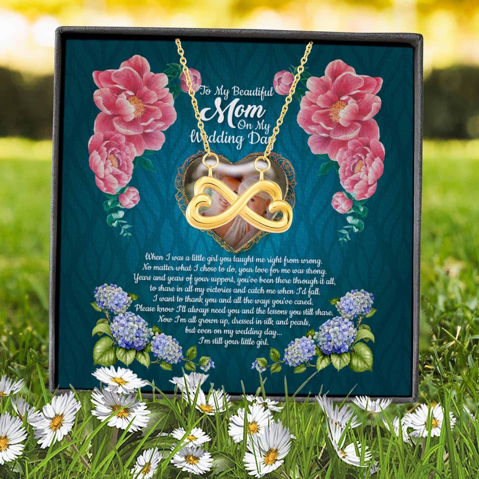 4UT. Mom On My Wedding MK 2 Infinity Heart Necklace (Gold) 7