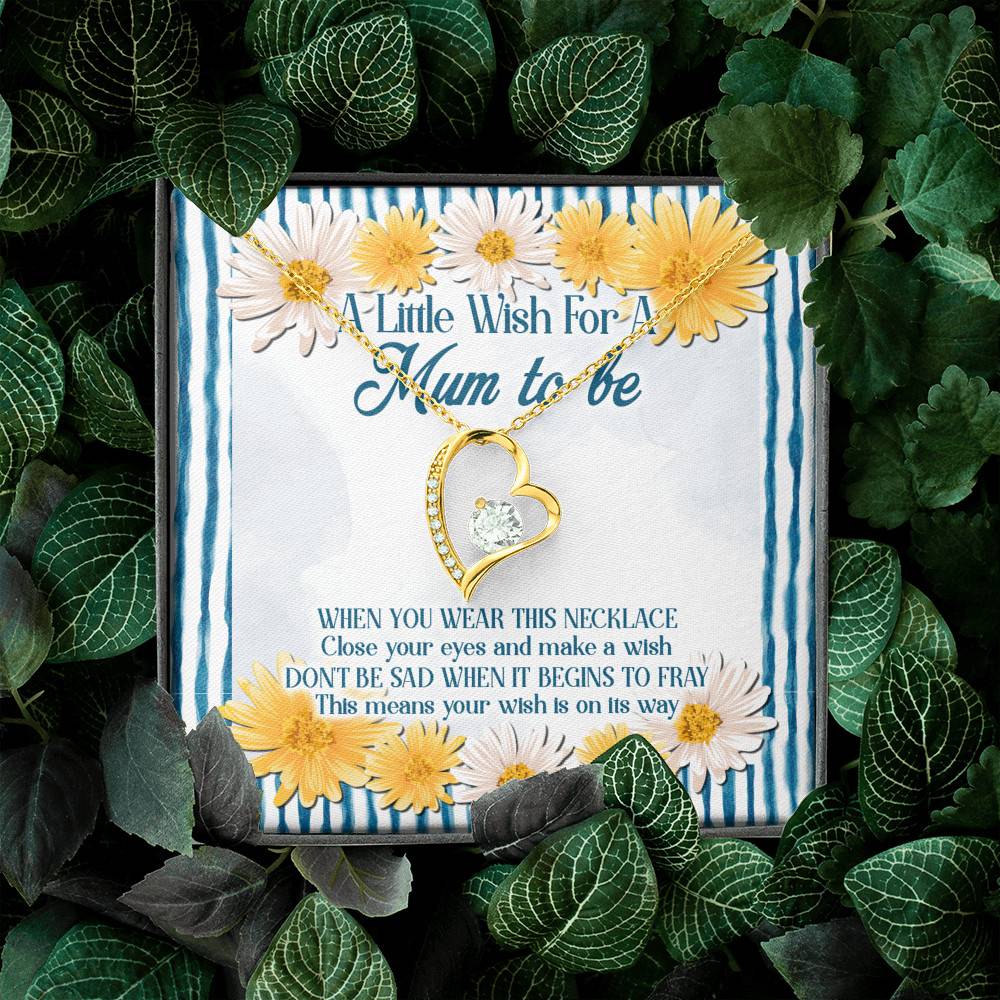 A Little Wish For A Mum To Be Forever Love Pendant Necklace - Mom To Be Gift Necklace A Little Wish For A Mum To Be Forever Love Pendant Necklace - Mom To Be Gift Necklace