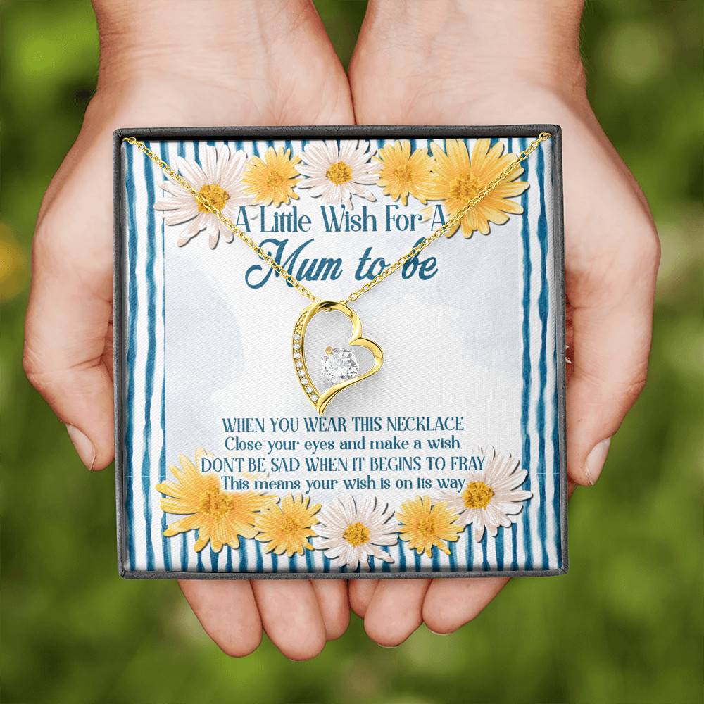 A Little Wish For A Mum To Be Forever Love Pendant Necklace - Mom To Be Gift Necklace A Little Wish For A Mum To Be Forever Love Pendant Necklace - Mom To Be Gift Necklace