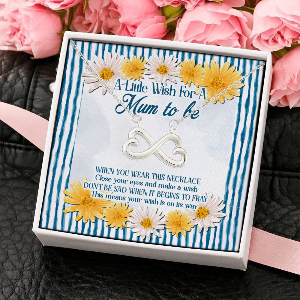 7HP_ Mum To Be Card (4) Infinity Heart Necklace (Silver) 4