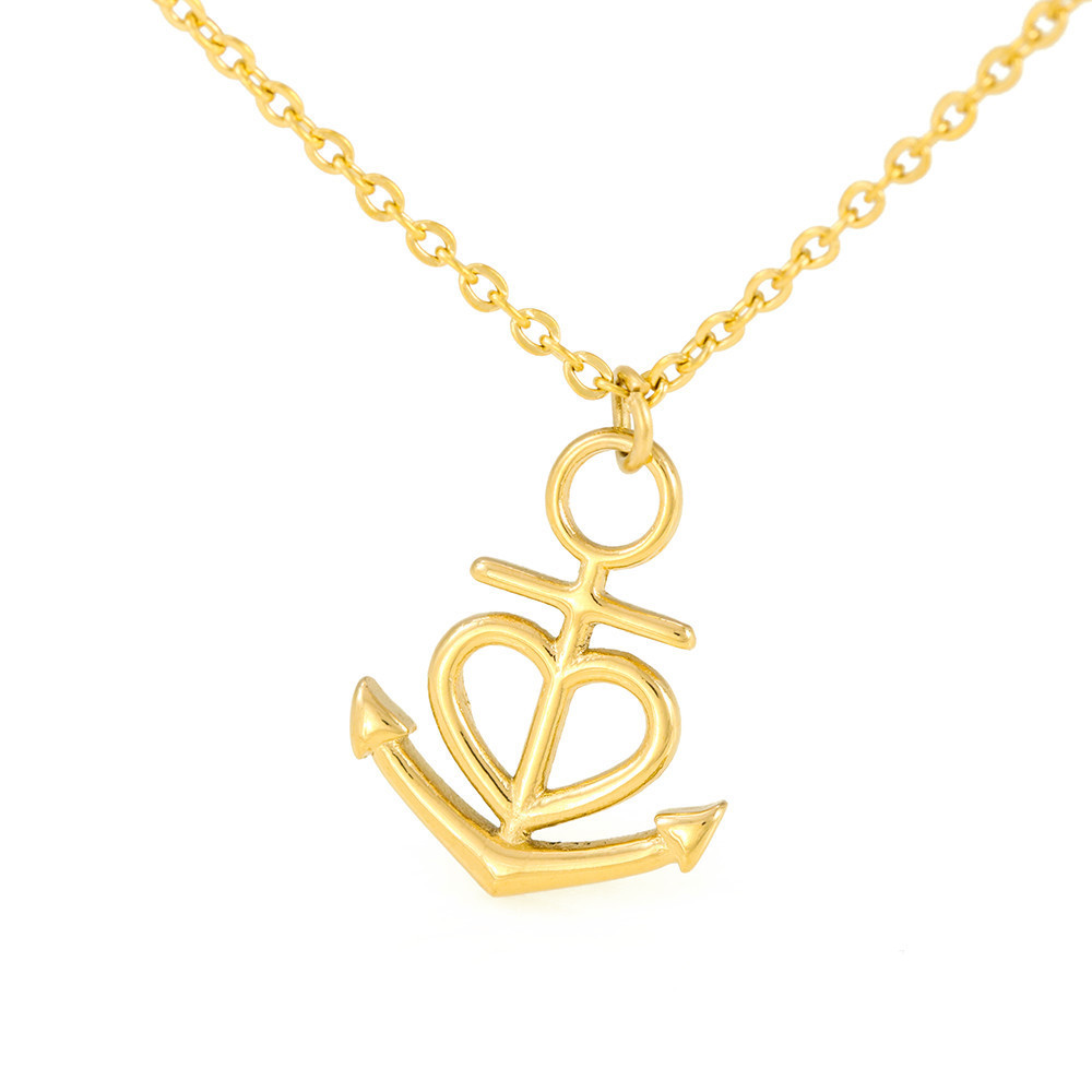 To The Mom Of A Brave Firefighter I Know The Worry Is Hard And We Don't See Each Other Anchor Necklace