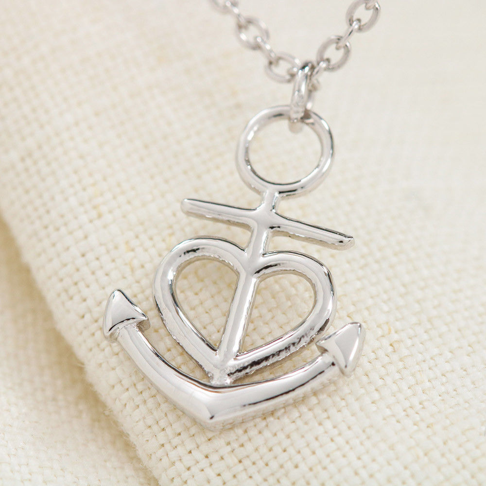 To The Mom Of A Brave Firefighter I Know The Worry Is Hard And We Don't See Each Other Anchor Necklace