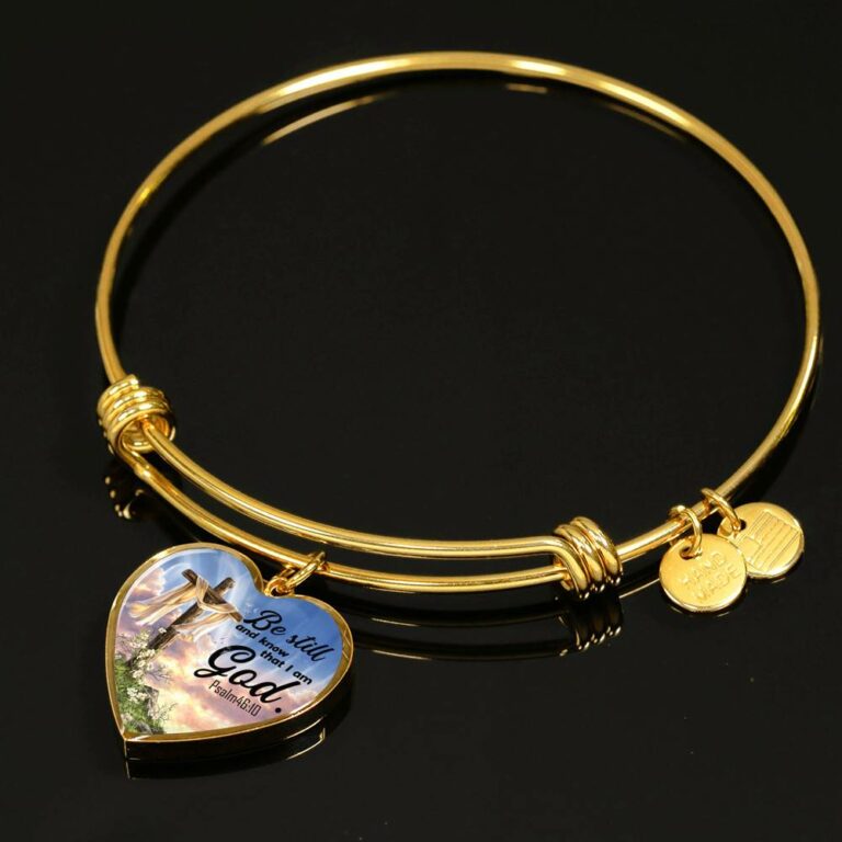 Be Still And Know That I Am God Heart Pendant Necklace