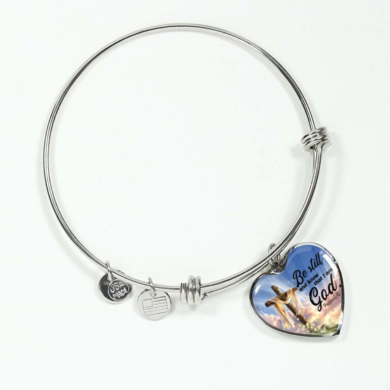 Be Still And Know That I Am God Heart Pendant Necklace