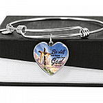 Be Still And Know That I Am God Heart Pendant Necklace
