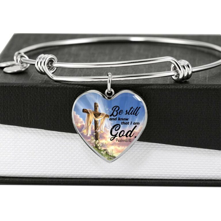 Be Still And Know That I Am God Heart Pendant Necklace