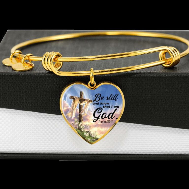 Be Still And Know That I Am God Heart Pendant Necklace