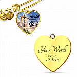 Be Still And Know That I Am God Heart Pendant Necklace