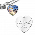 Be Still And Know That I Am God Heart Pendant Necklace