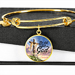 Be Still And Know That I Am God Circle Pendant Necklace