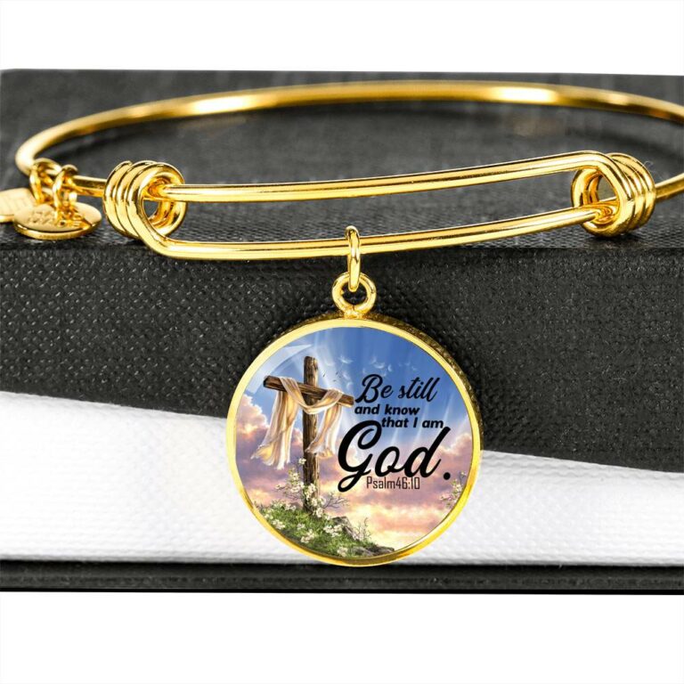 Be Still And Know That I Am God Circle Pendant Necklace