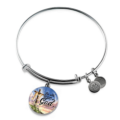 Be Still And Know That I Am God Circle Pendant Necklace