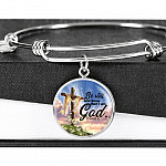Be Still And Know That I Am God Circle Pendant Necklace