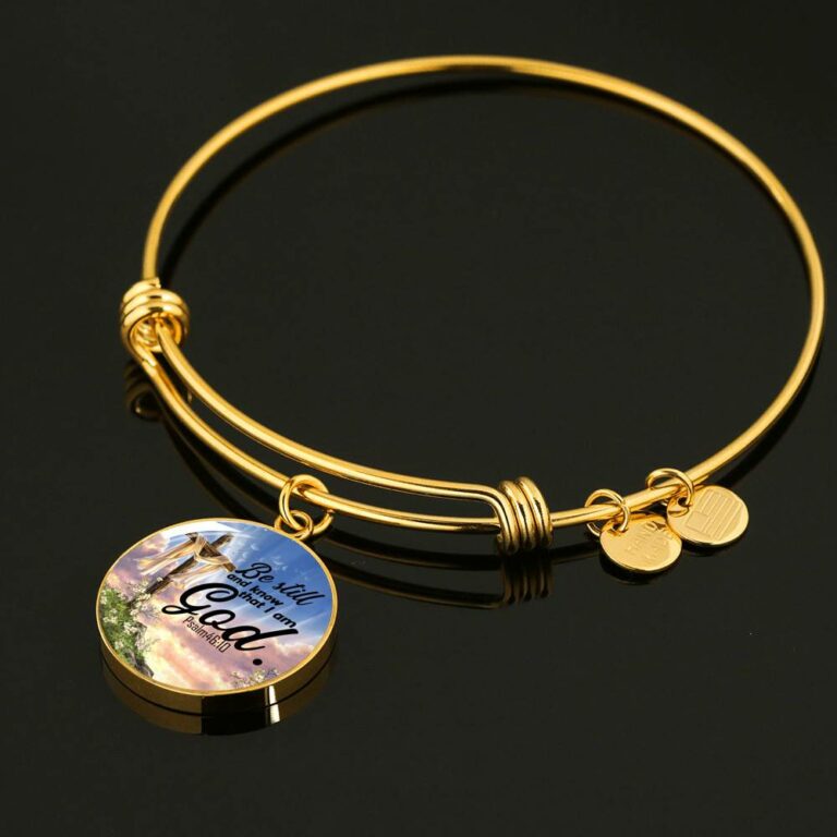 Be Still And Know That I Am God Circle Pendant Necklace