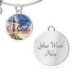 Be Still And Know That I Am God Circle Pendant Necklace