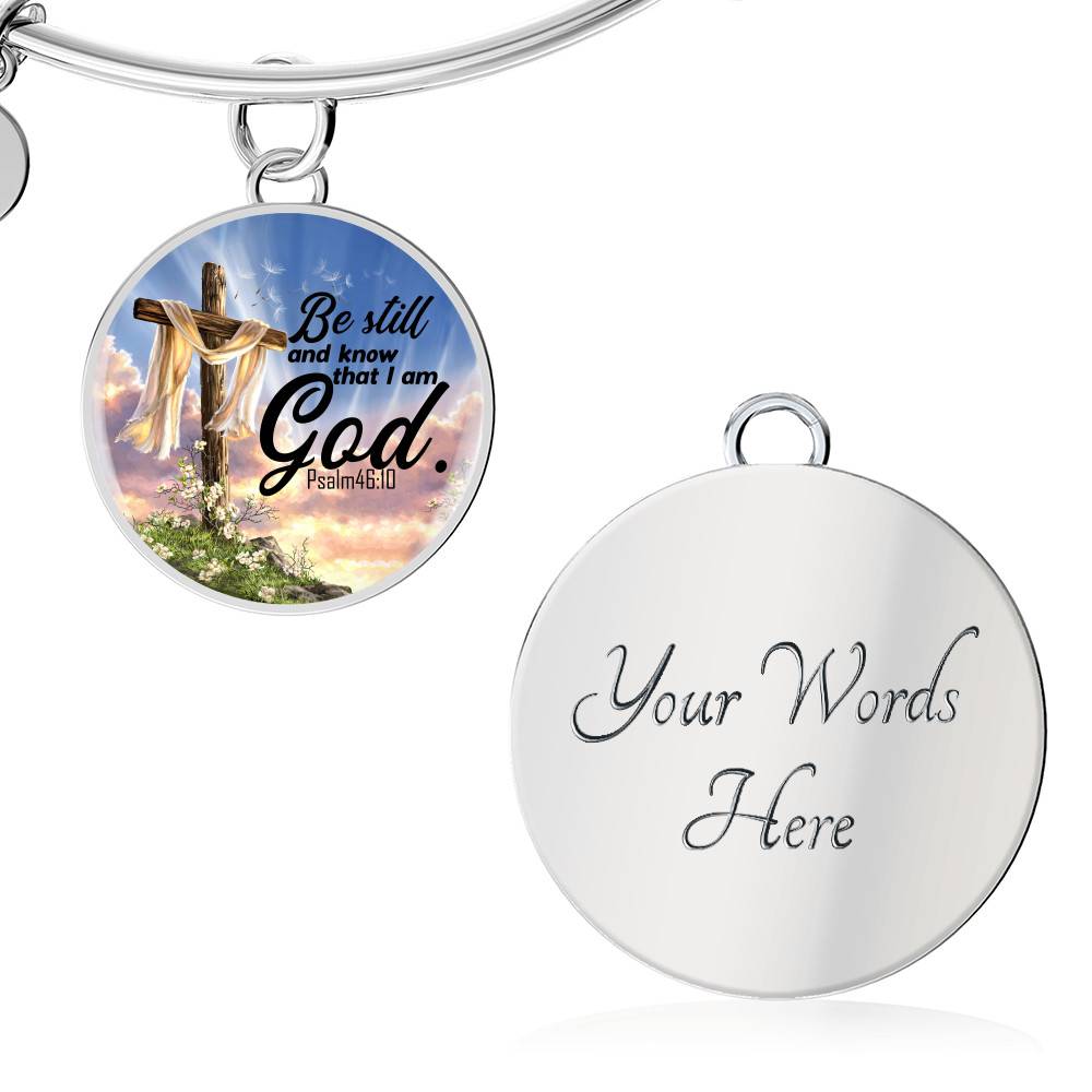 Be Still And Know That I Am God Circle Pendant Necklace Be Still And Know That I Am God Circle Pendant Necklace