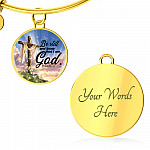 Be Still And Know That I Am God Circle Pendant Necklace