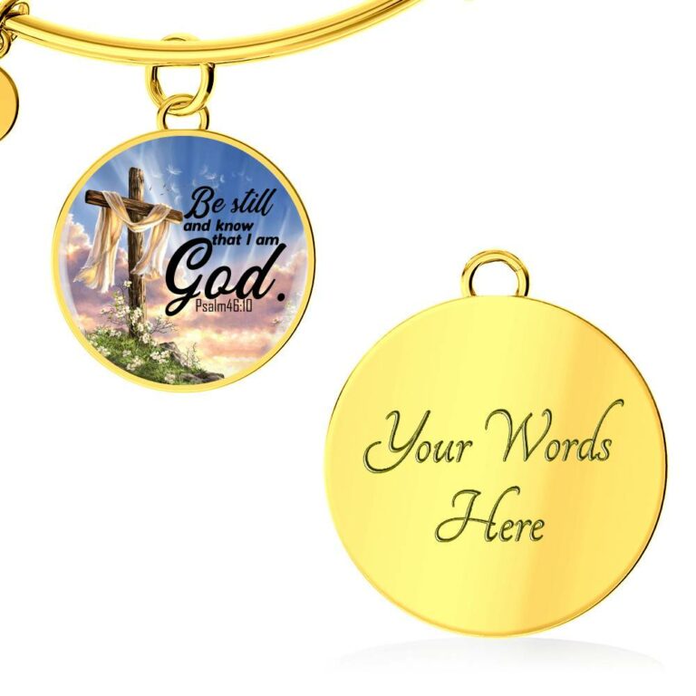Be Still And Know That I Am God Circle Pendant Necklace