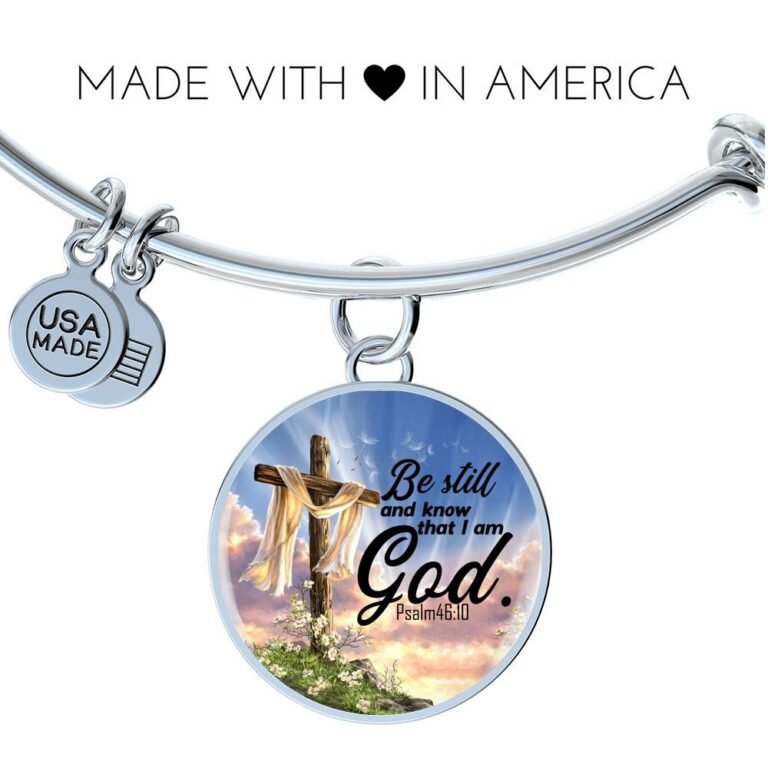 Be Still And Know That I Am God Circle Pendant Necklace