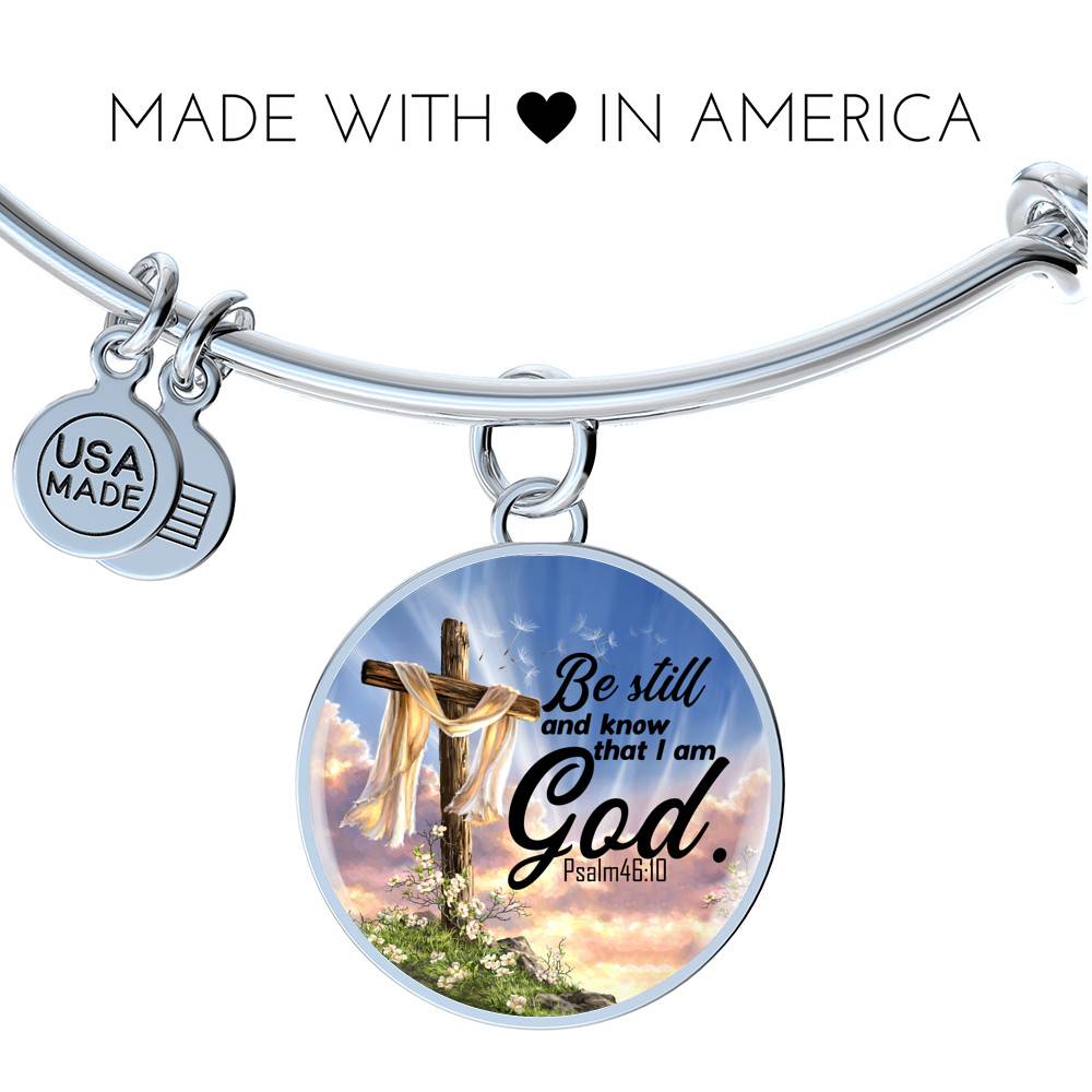 Be Still And Know That I Am God Circle Pendant Necklace Be Still And Know That I Am God Circle Pendant Necklace