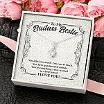 To My Badass Bestie You Drink You Cuss Too Much You're Everything I Want Alluring Beauty Necklace