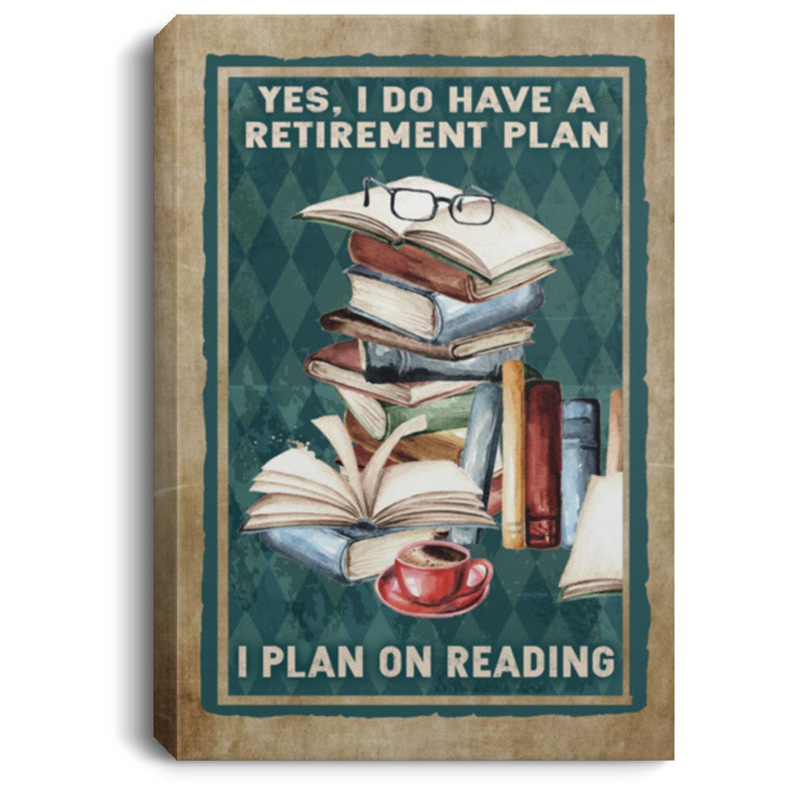 Retirement Canvas, White, 0.75'' Framed Canvas Retirement Canvas, White, 0.75'' Framed Canvas