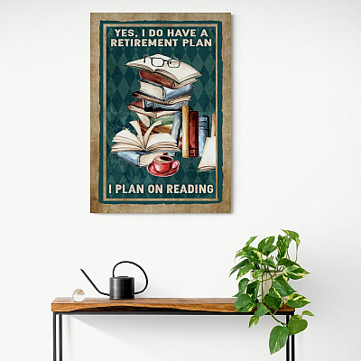 Alternative view of Yes I Do Have A Retirement Plan I Plan On Reading Framed Canvas - Teacher Retirement Gifts for Women
