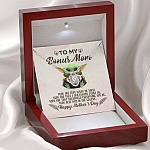 To My Bonus Mom Yoda the One That Loves Me First Happy Mother's Day Love Knot Pendant Necklace