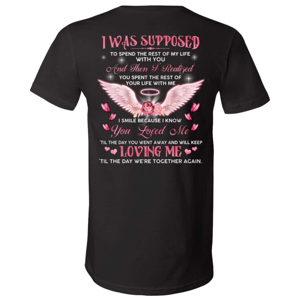 I Was Supposed To Spend The Re, Black, V-Neck T-Shirt