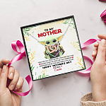 Personalized Baby Yoda To My Mother Yoda Best Mom In The Galaxy Mother's Day Interlocking Hearts Necklace