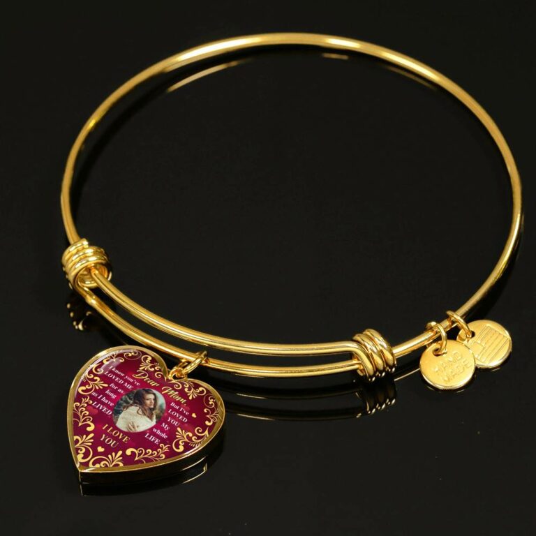 Personalized Photo Dear Mom I Know You've Loved Me for As Long as I Have Lived Heart Pendant Necklace - Bangle
