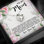 To My Mom I Know It's Not Easy for a Woman to Raise a Man No Way I Can Pay You Back Forever Love Pendant Necklace To My Mom I Know It's Not Easy for a Woman to Raise a Man No Way I Can Pay You Back Forever Love Pendant Necklace