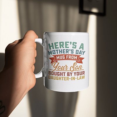 Alternative view of Vintage Mothers Day Mug Bought By Daughter-In-Law Coffee Mug - Beer Stein - Water Bottle - Color Changing Mug