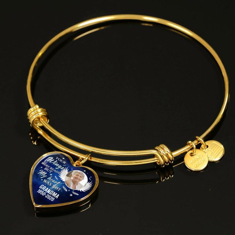 Personalized Photo Your Wings Were Ready But My Heart Was Not Memorial Remembrance Luxury Heart Pendant Necklace