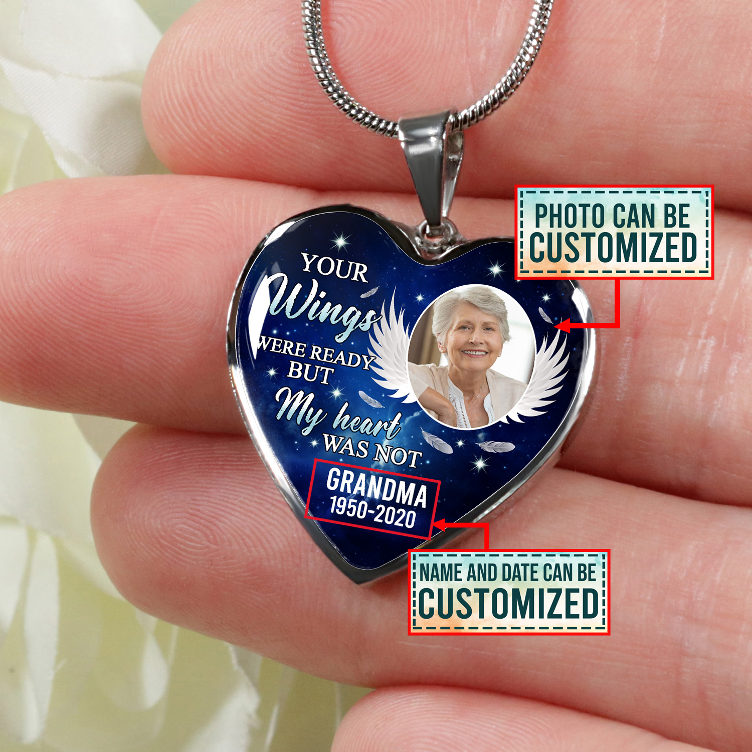 5VT. Your Wings Were Ready Custom heart necklace mk3