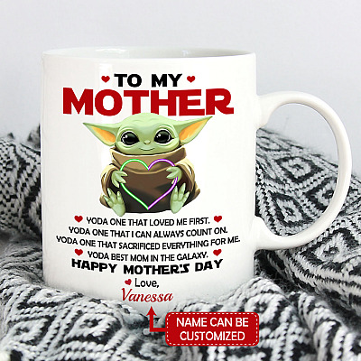 Alternative view of Personalized Baby Yoda To My Mother Yoda Best Mom In The Galaxy Happy Mother's Day Coffee Mug