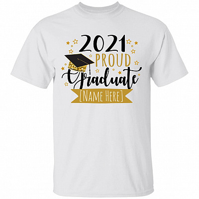 Personalized Graduate Shirt, White, Unisex T-Shirt