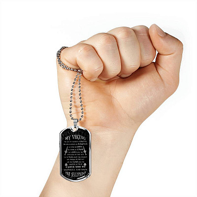 My Viking You Are My Favorite Viking You Are As Brave As Ragnar From Shieldmaiden Dog Tag Pendant Necklace