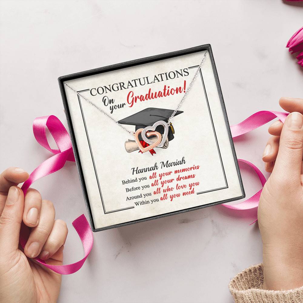 Personalized Congratulations Graduation Behind You All Your Memories Class Of 2021 Infinity Heart Necklace Personalized Congratulations Graduation Behind You All Your Memories Class Of 2021 Infinity Heart Necklace