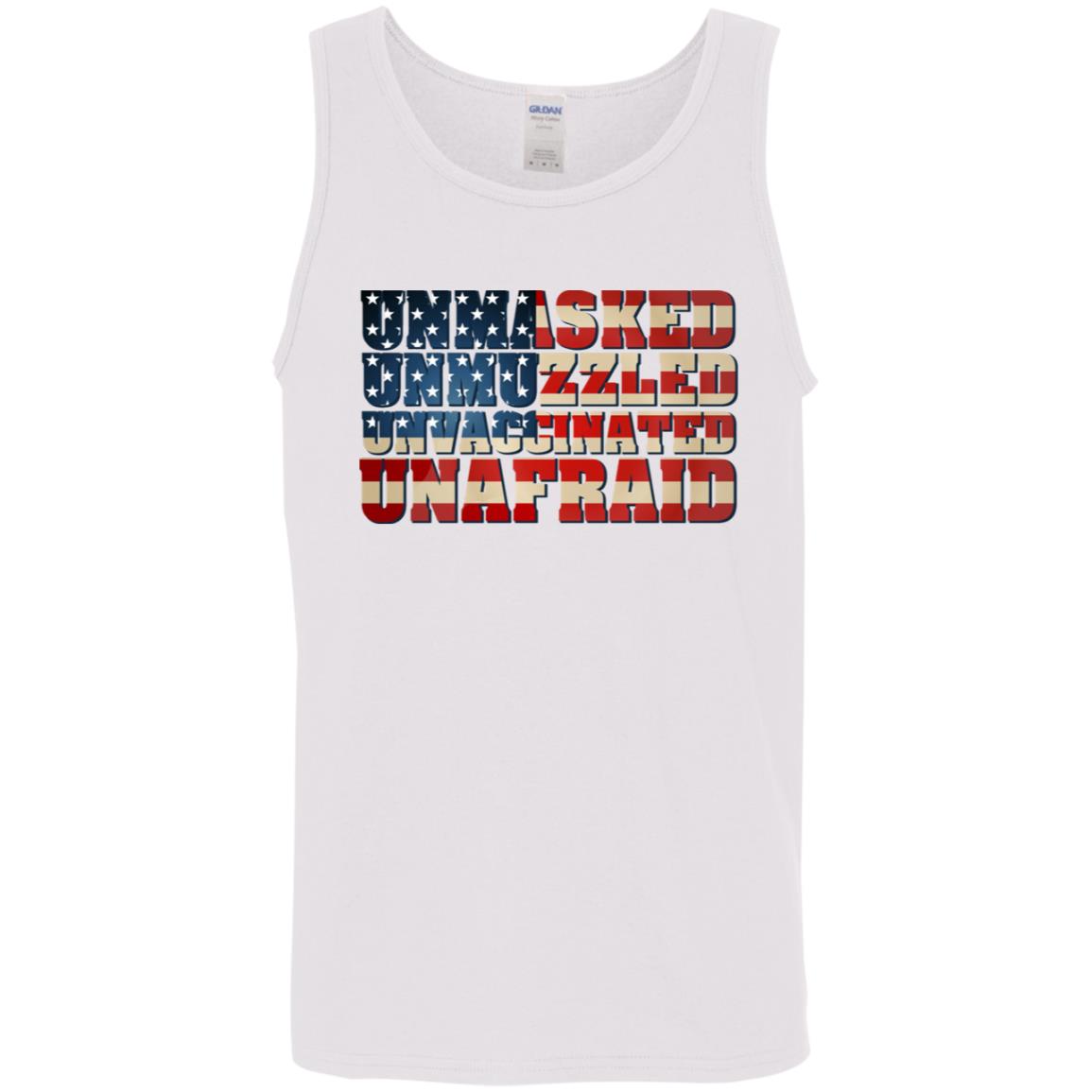 Unmasked Tank Top, White, Unisex Tank Top