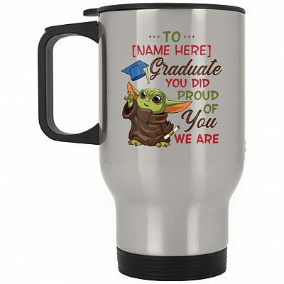 14 oz. Silver Travel Mug