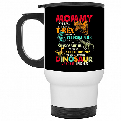 14 oz. White Travel Mug